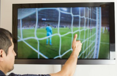 parmak - başparmak ile izlerken futbol erkek