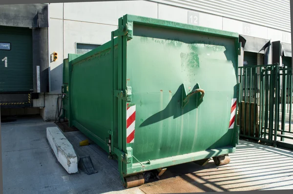Waste and recycling container in green Stock Picture