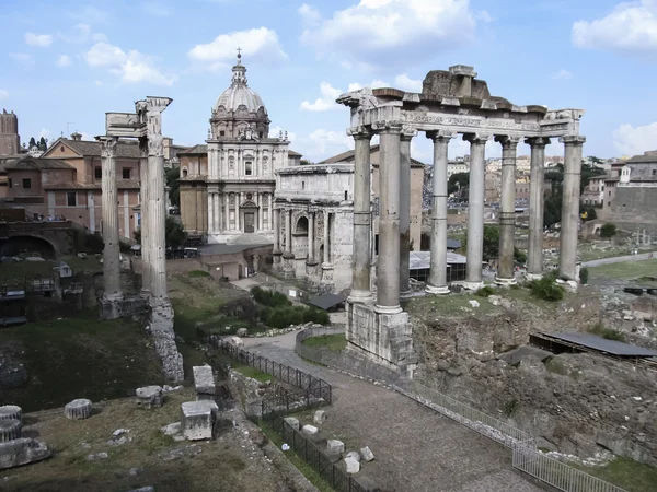 Imperial Fora i Rom panorama - Stock-foto