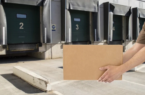 Man offering his goods transportation — Stock Photo, Image