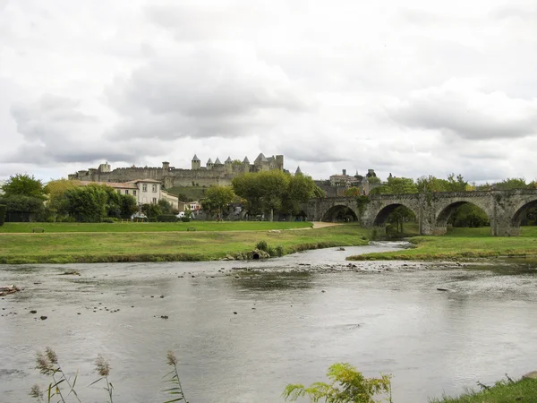Carcassonne and bridge — Stock Photo, Image
