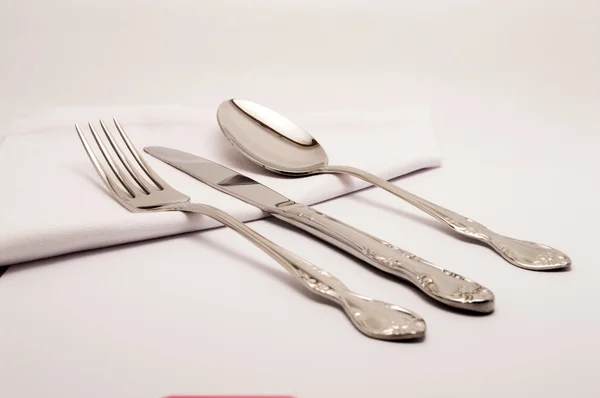 Cutlery with a napkin — Stock Photo, Image