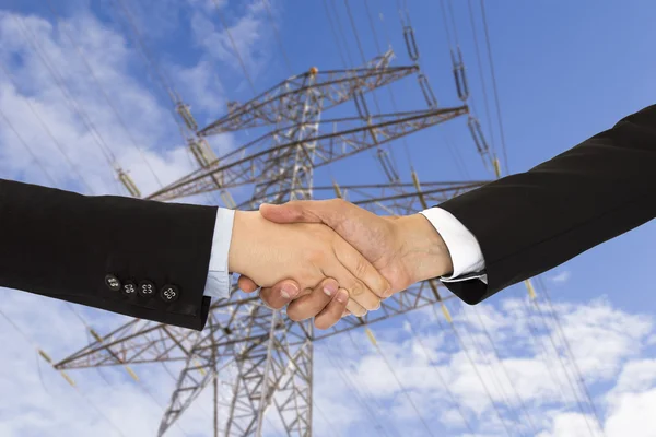 Handshake na řešení energetické — Stock fotografie