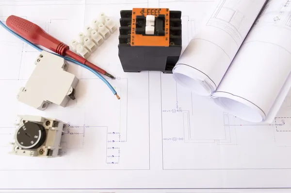 Plans of a industrial building — Stock Photo, Image