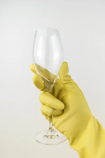 Holding a glass — Stock Photo, Image