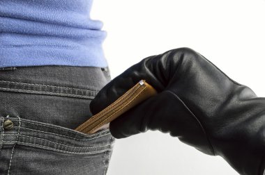 bir kadın çalmak para hırsız