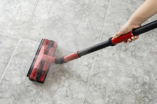 Floor steam cleaning — Stock Photo, Image