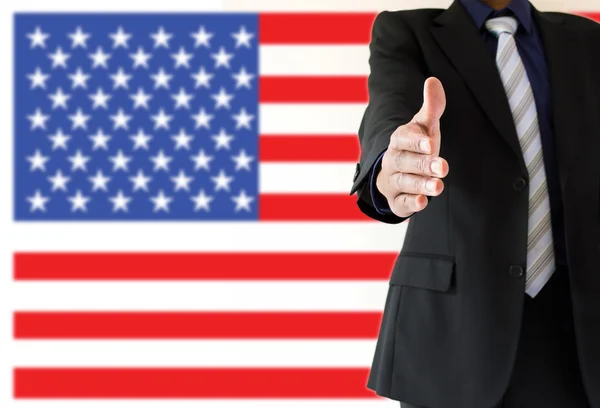 Handshake in USA — Stock Photo, Image