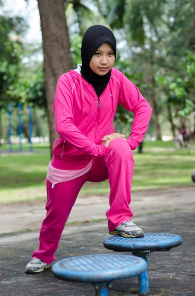 Sport Muslimah Donna — Foto Stock