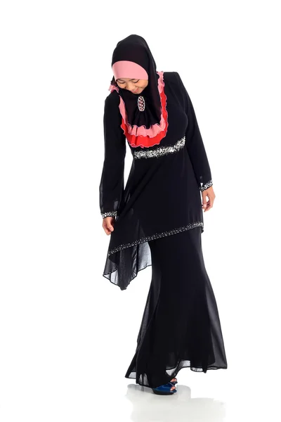 Muslimah Donne vestite di nero — Foto Stock