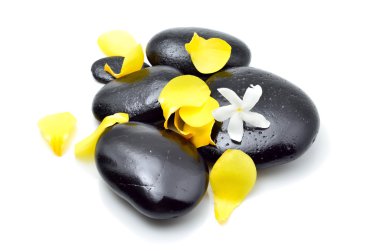 Zen çakıl yol. Spa ve sağlık kavramı.