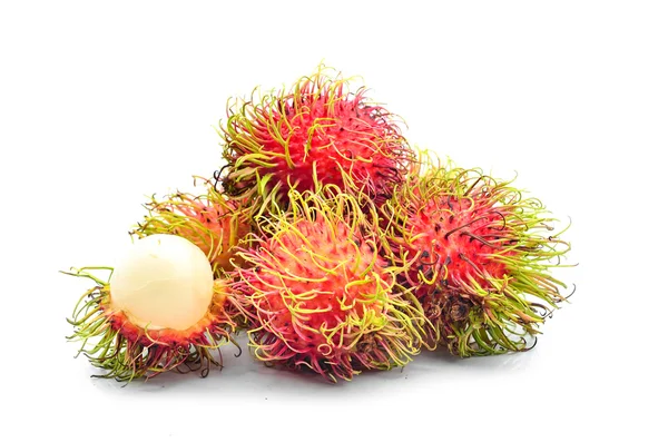 Tropical fruits over white background — Stock Photo, Image