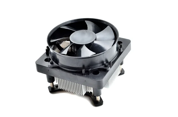 Processor heatsink cooler fan on white background — Stock Photo, Image