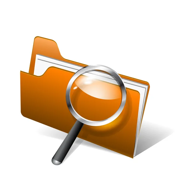 Vector search folder — Stock Vector