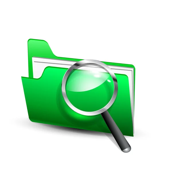 Vector search folder — Stock Vector