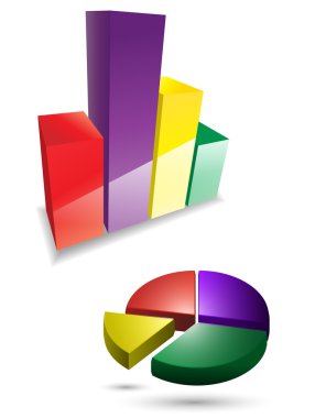 3D grafik simgeler vektör