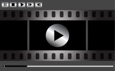 vektör media player tasarımı