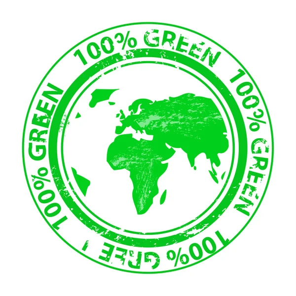 Grunge green vector stamp — Stock Vector