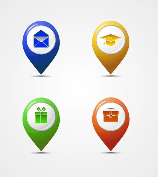 harita işaretçisini simgeler vektör