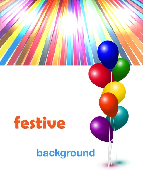 お祭りの背景をベクトルします。熱気球 — ストックベクタ