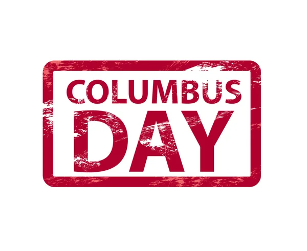 Columbusday グランジのベクトル スタンプ — ストックベクタ