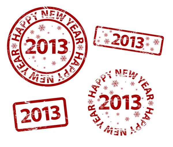 Vector Feliz Año Nuevo sello — Archivo Imágenes Vectoriales