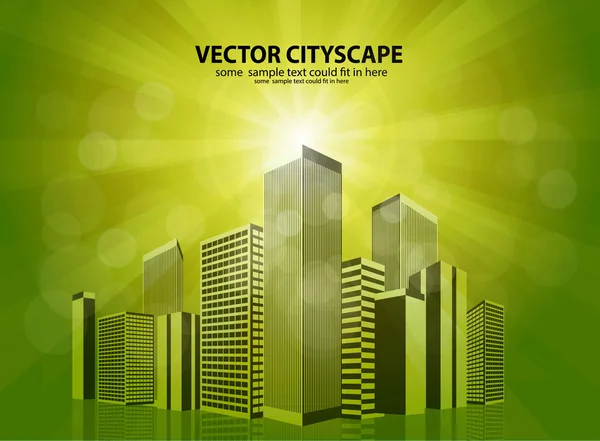 Paisaje urbano del vector — Vector de stock