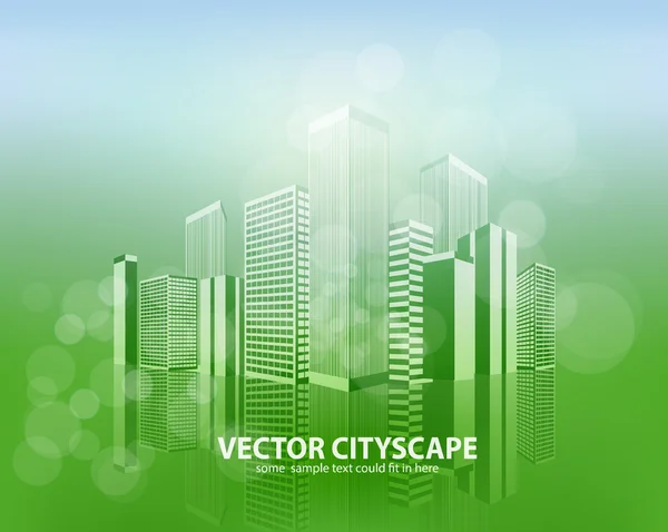 Paysage urbain vectoriel — Image vectorielle
