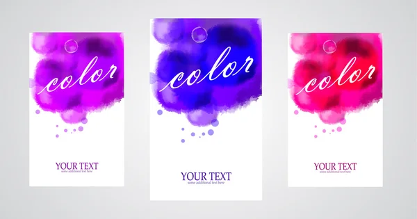 Vector bright watercolor banners — Stock Vector