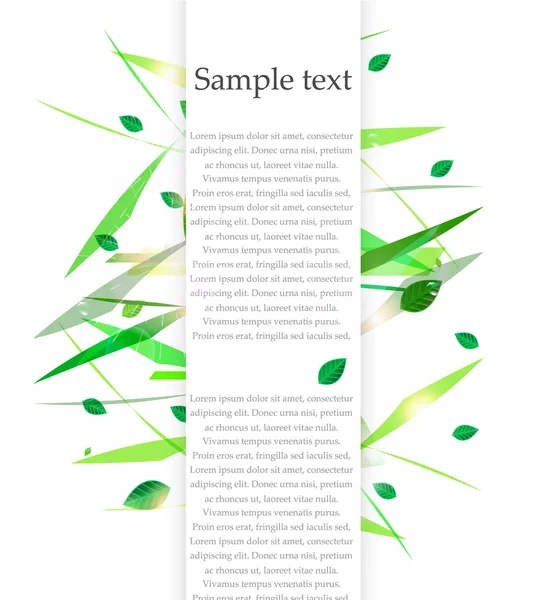 Vector πράσινο φόντο φύση με φύλλα — Διανυσματικό Αρχείο