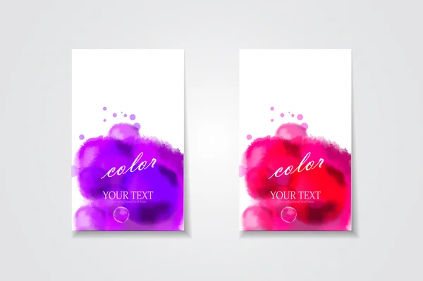 Vetor banners aquarela brilhante — Vetor de Stock