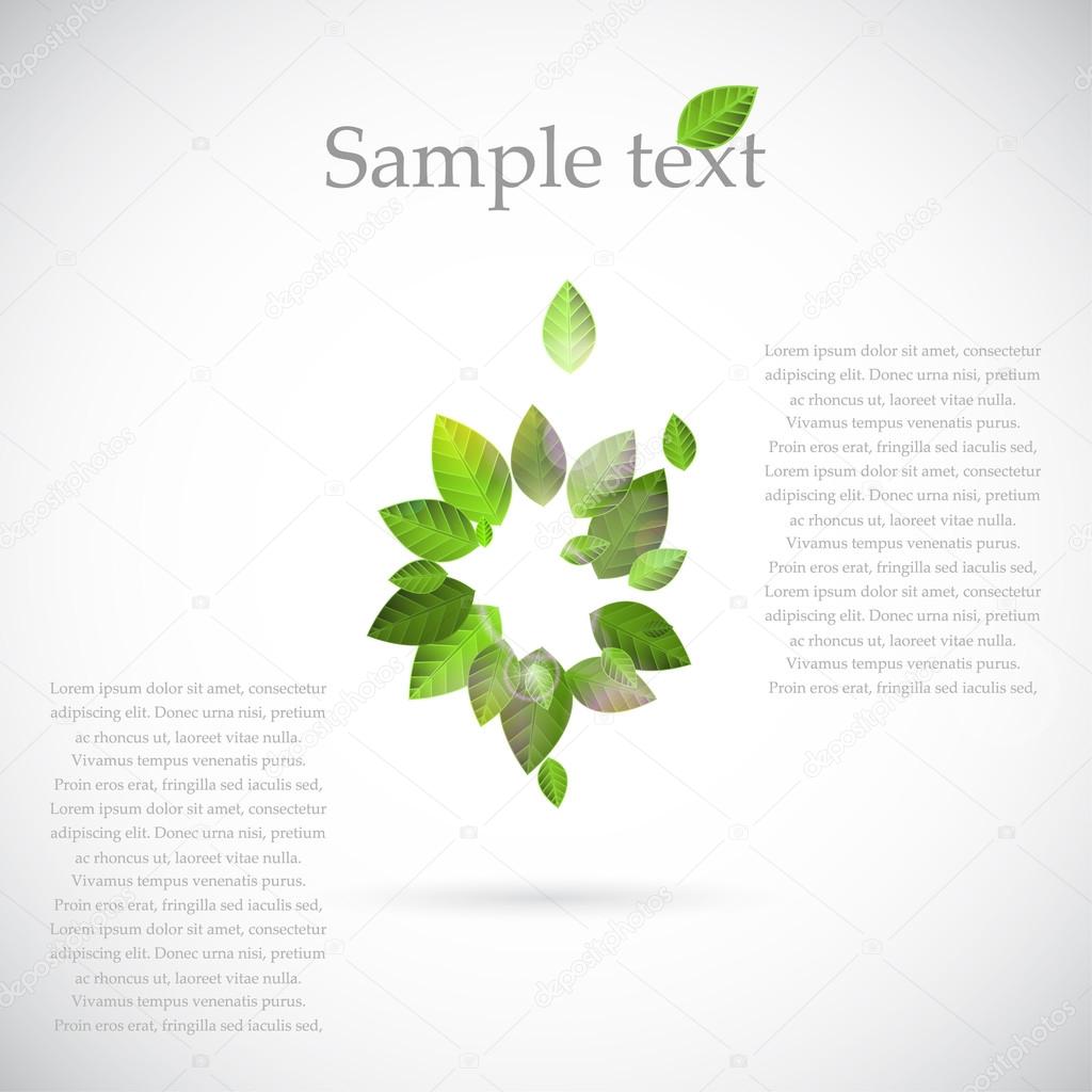 Vector green nature background