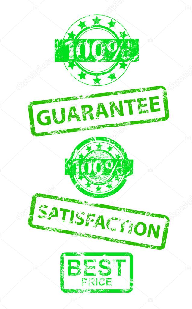 Satisfaction guaranteed grunge vector stamp