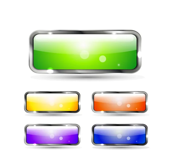 Vector blank buttons — Stock Vector