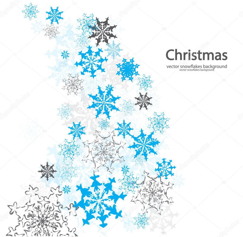 Vector Christmas snowflakes background
