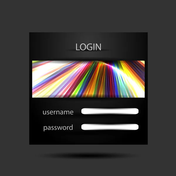 Shiny vector login forms — Stock Vector