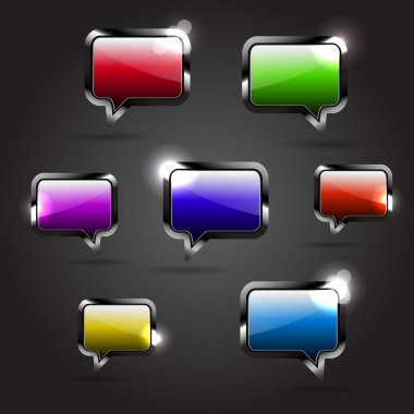 vektör sohbet tuşuna