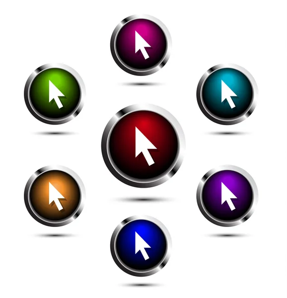 Shiny vector buttons — Stock Vector