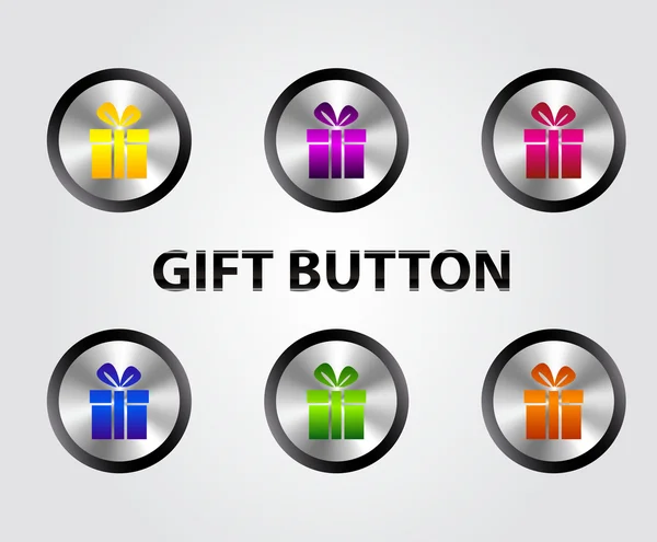 Vector gift buttons — Stock Vector