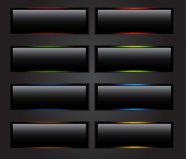 Black glowing buttons