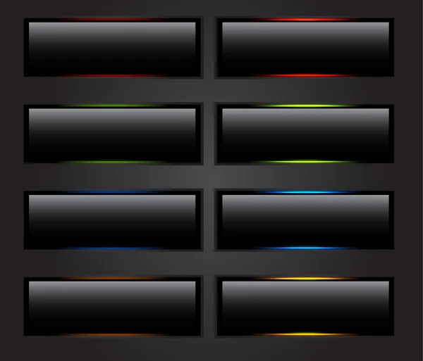 Black glowing buttons