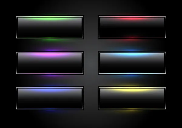 Black glowing buttons