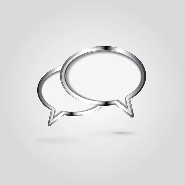 Metal speech bubbles — Stock Vector