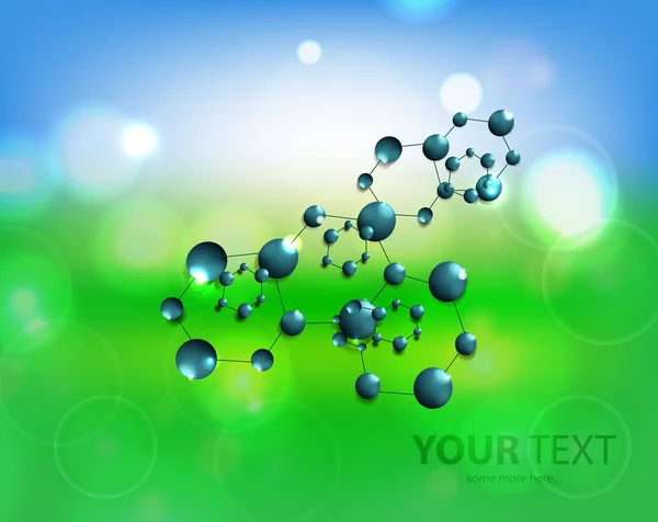 Vector molecules background — Stock Vector