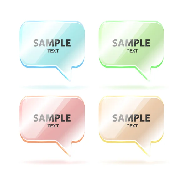 Vector glass speech bubble — Stock Vector