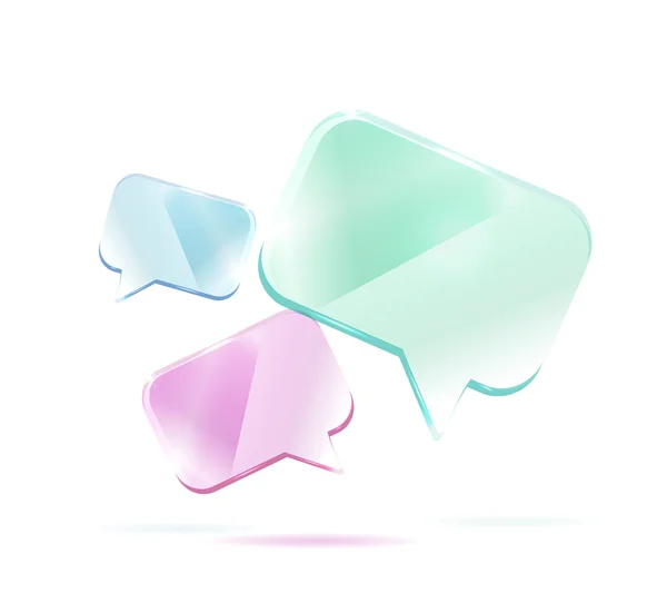 Vector glass speech bubble — Stock Vector