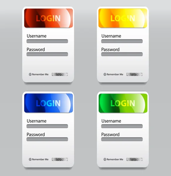 Colorful vector login page — Stock Vector