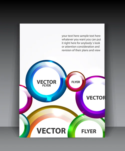 Glanzende kleurrijke vector cirkels achtergrond — Stockvector