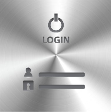 vektör giriş formu fırçalanmış metal