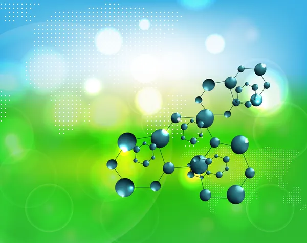 Vector molecules background — Stock Vector